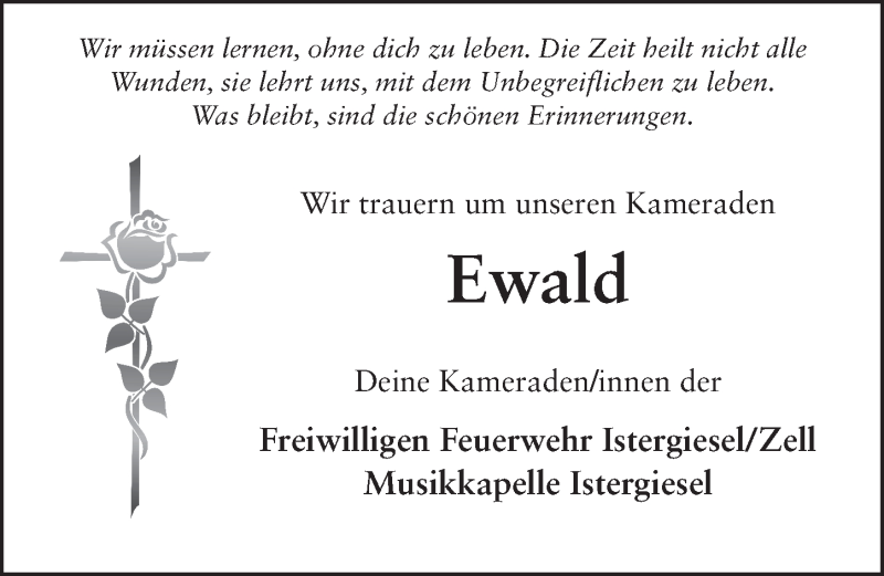  Traueranzeige für Ewald Müller vom 22.02.2017 aus 