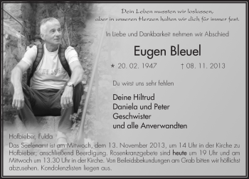 Traueranzeige von Eugen Bleuel 