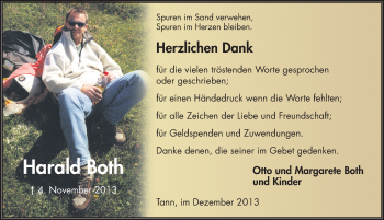 Traueranzeige von Harald Both 