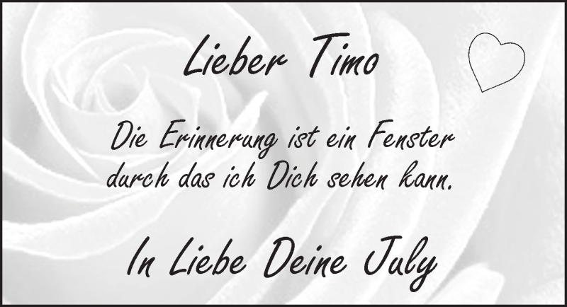  Traueranzeige für Timo Freier vom 08.01.2014 aus 