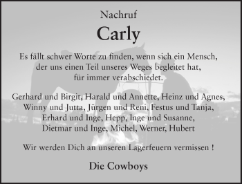 Traueranzeige von Carl Reith 