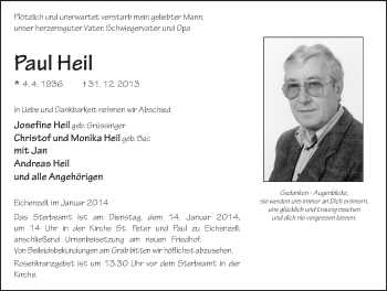 Traueranzeige von Paul Heil 