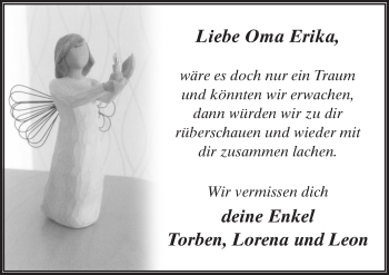 Traueranzeige von Erika Metz 