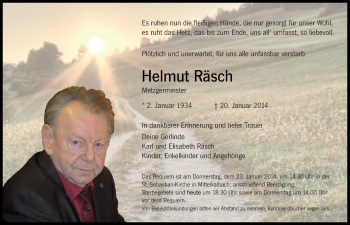 Traueranzeige von Helmut Räsch 
