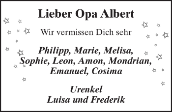 Traueranzeige von Albert Möller 