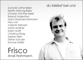 Traueranzeige von Andreas Hohmann 