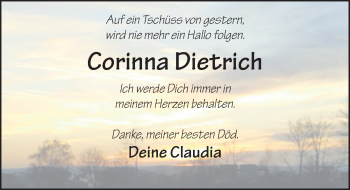 Traueranzeige von Corinna Dietrich 