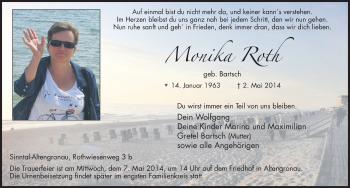 Traueranzeige von Monika Roth 