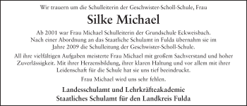 Traueranzeige von Silke Michael 