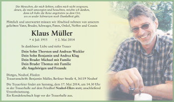 Traueranzeige von Klaus Müller 