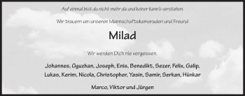 Traueranzeige von Milad Nawim 