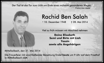 Traueranzeige von Rachid Ben Salah 