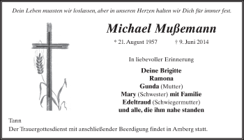 Traueranzeige von Michael Mußemann 
