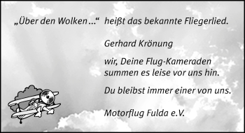 Traueranzeige von Gerhard Krönung 