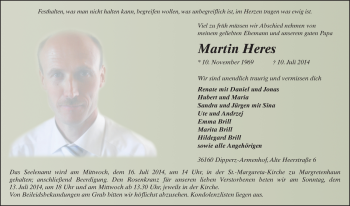Traueranzeige von Martin Heres 