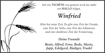 Traueranzeige von Winfried Vogel 