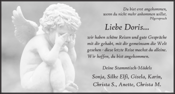 Traueranzeige von Doris Goldbach 