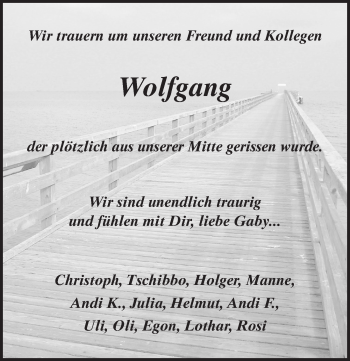 Traueranzeige von Wolfgang Atzler 