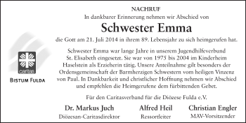 Traueranzeige von Maria Theresia Tepel 