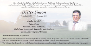 Traueranzeige von Dieter Simon 