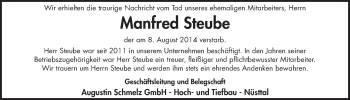 Traueranzeige von Manfred Steube 