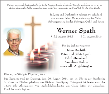 Traueranzeige von Werner Spath 