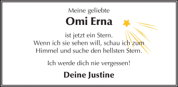 Traueranzeige von Erna Staubach 