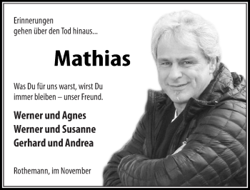 Traueranzeige von Mathias Hack 