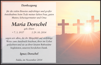 Traueranzeige von Maria Dorschel 
