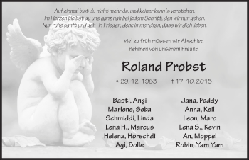 Traueranzeige von Roland Probst 