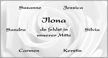 Traueranzeige von Ilona Breitenbach 