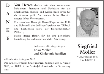 Traueranzeige von Siegfried Möller 