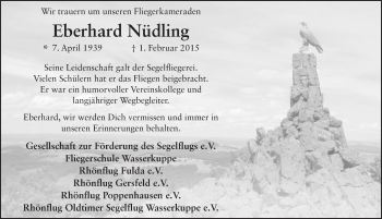 Traueranzeige von Eberhard Nüdling 