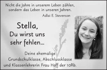 Traueranzeige von Stella Maris Kaib 