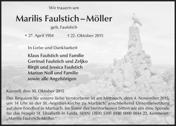 Traueranzeige von Marilies Faulstich-Möller 