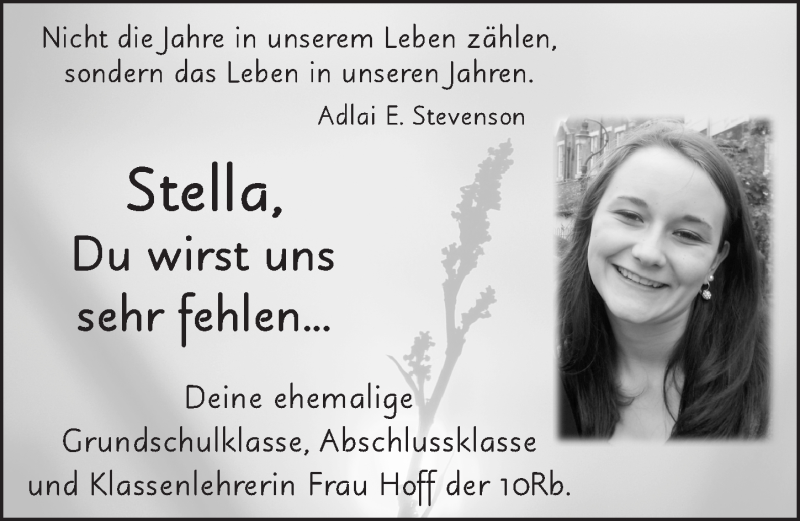  Traueranzeige für Stella Maris Kaib vom 01.07.2015 aus 