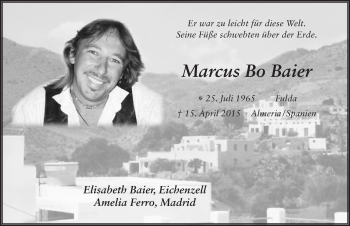 Traueranzeige von Marcus Baier 