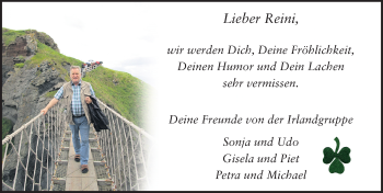 Traueranzeige von Reinhard Blum 