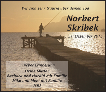 Traueranzeige von Norbert Skribek 