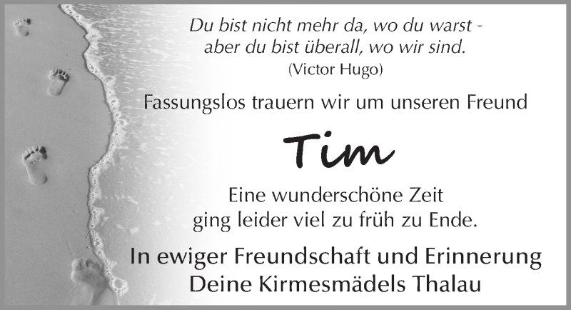  Traueranzeige für Tim Helfrich vom 20.07.2015 aus 