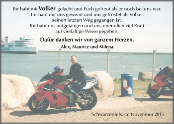 Traueranzeige von Volker Röll 