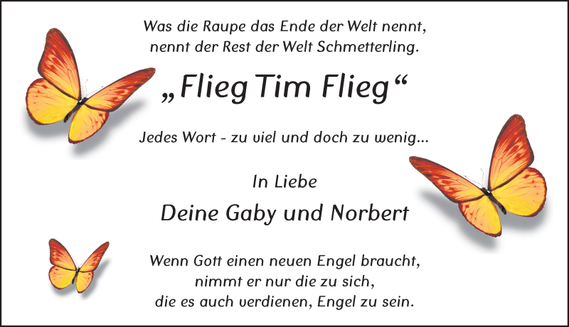  Traueranzeige für Tim Helfrich vom 20.07.2015 aus 