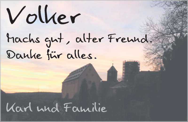  Traueranzeige für Volker Röll vom 12.11.2015 aus 