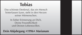 Traueranzeige von Tobias Pigulla 