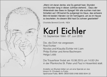 Traueranzeige von Karl Eichler 