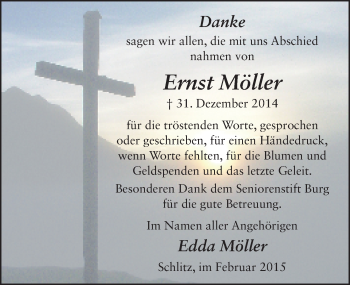 Traueranzeige von Ernst Möller 