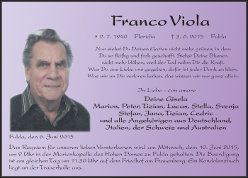 Traueranzeige von Franco Viola 