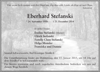 Traueranzeige von Eberhard Stefanski 