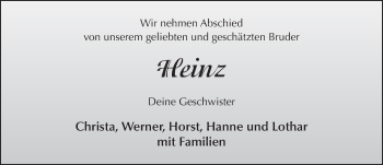 Traueranzeige von Heinz Kandzia 
