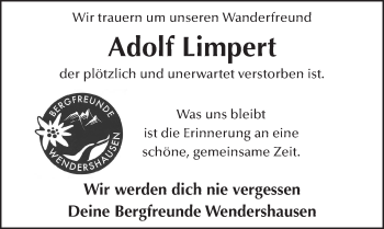 Traueranzeige von Adolf Limpert 